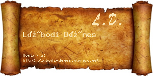 Lábodi Dénes névjegykártya