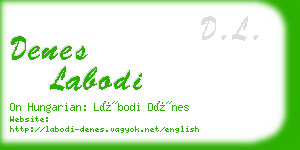 denes labodi business card